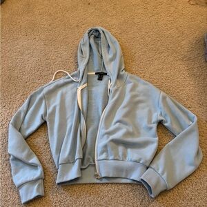 Light Blue Cropped Hoodie